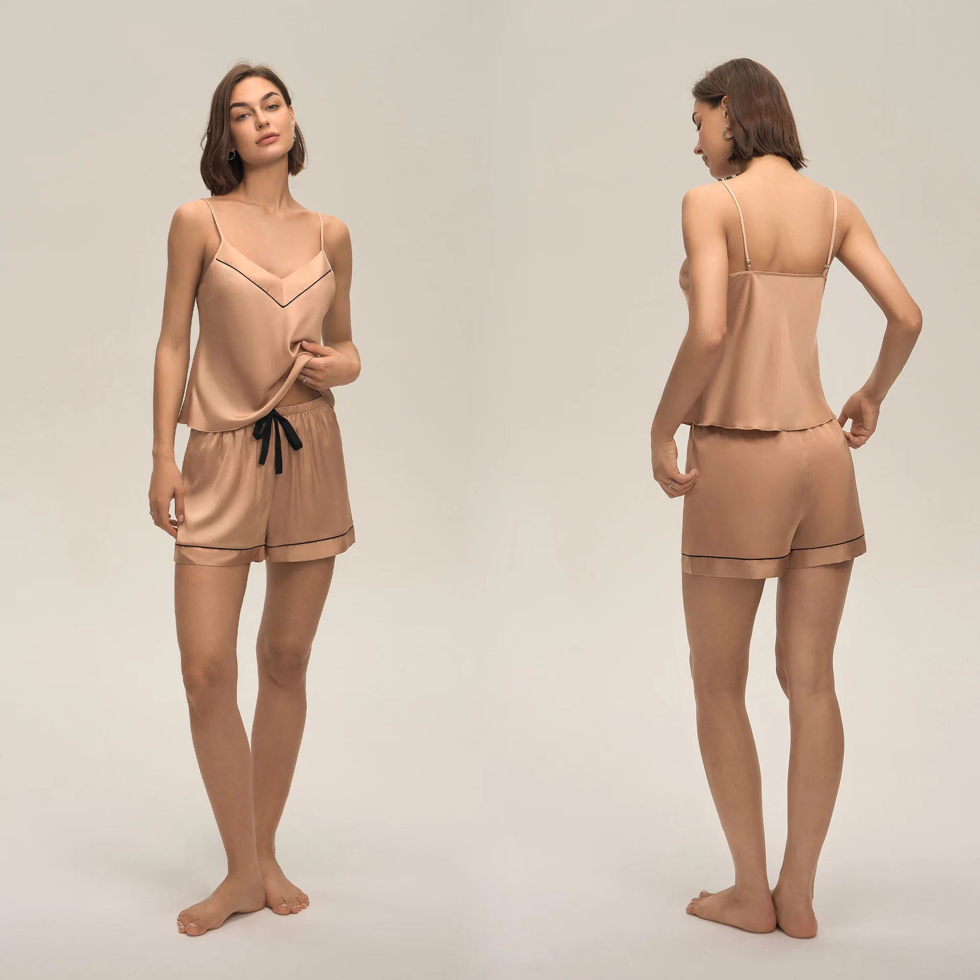 Женское нижнее белье, пижамный костюм, сексуальные шорты на бретельках, пижамный комплект, домашняя одежда, новинка лета, одежда для сна из ледяного шелка, пижама, одежда для дома 
Женское нижнее белье, пижамный костюм, сексуальные шорты на бретельках, пижамный комплект, домашняя одежда, новинка лета, одежда для сна из ледяного шелка, пижама, одежда для дома