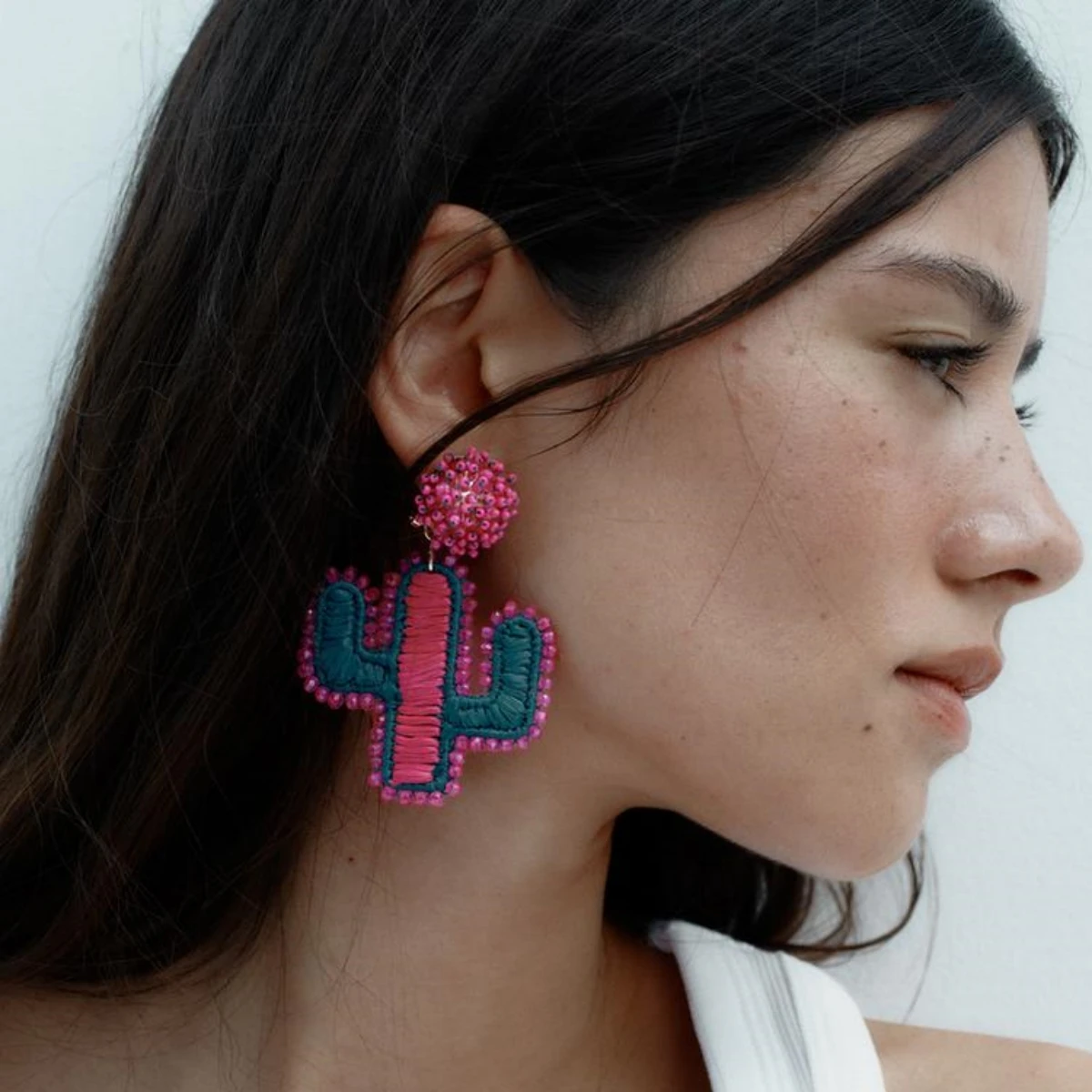 ZAA New Design Cactus Raffia Rhinestone Earrings For Women Bohemia Vintage Western Cowgirl Statement Ear Jewelry Gift
ZAA New Design Cactus Raffia Rhinestone Earrings For Women Bohemia Vintage Western Cowgirl Statement Ear Jewelry Gift