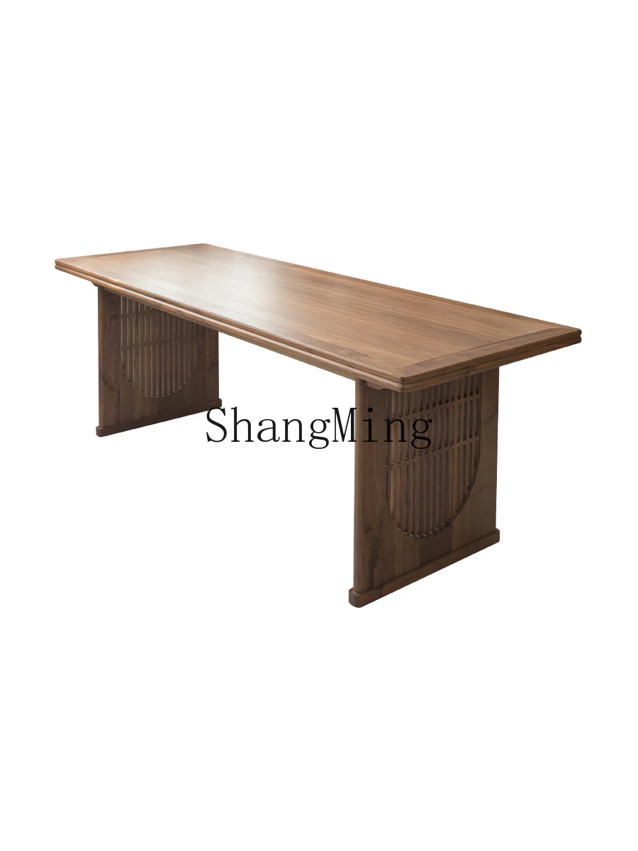 HJ new black walnut solid wood tea table living room tea villa club new Chinese tea table
HJ new black walnut solid wood tea table living room tea villa club new Chinese tea table