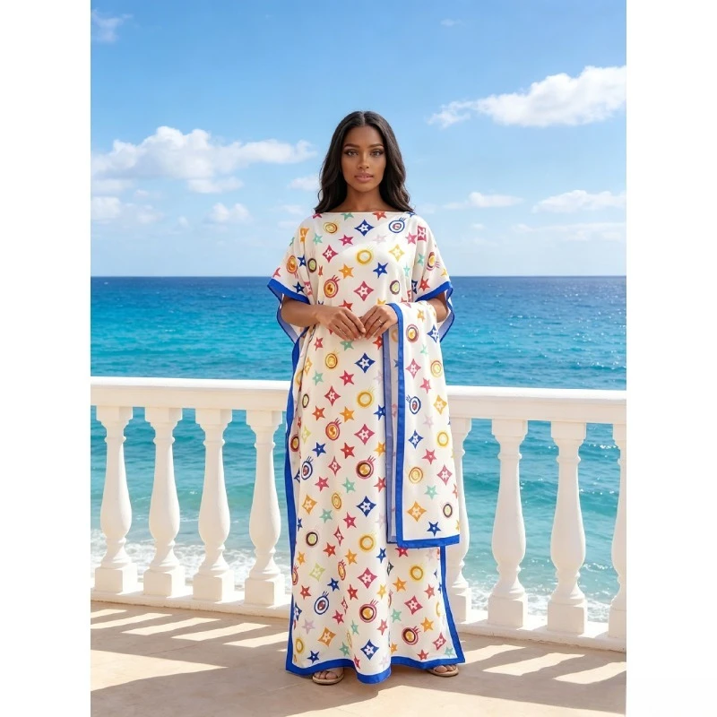 New Fashio Floral Pattern Satin Design Long Dress Oversized Famous Brand Loose Summertime Sun Protection Shawl for Lady/Women
New Fashio Floral Pattern Satin Design Long Dress Oversized Famous Brand Loose Summertime Sun Protection Shawl for Lady/Women