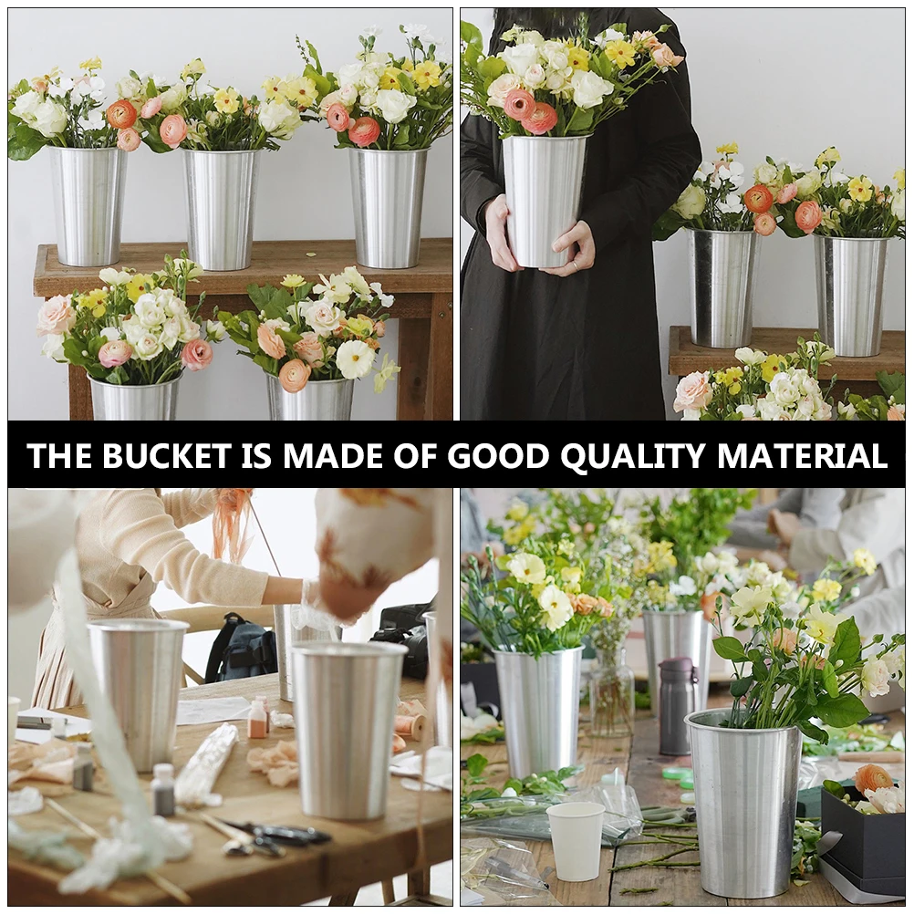 Flower Bucket Home Planter Aluminum Planting Container Vase Retro Stylish Balcony Indoor Decor Modern Garden Plants Centerpiece 
Flower Bucket Home Planter Aluminum Planting Container Vase Retro Stylish Balcony Indoor Decor Modern Garden Plants Centerpiece