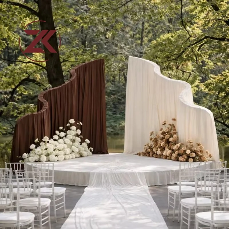 Customized Giant Background Wedding Props S-Shaped White Metal Wave Frame Fabric Arch Curtain Background Frame
Customized Giant Background Wedding Props S-Shaped White Metal Wave Frame Fabric Arch Curtain Background Frame