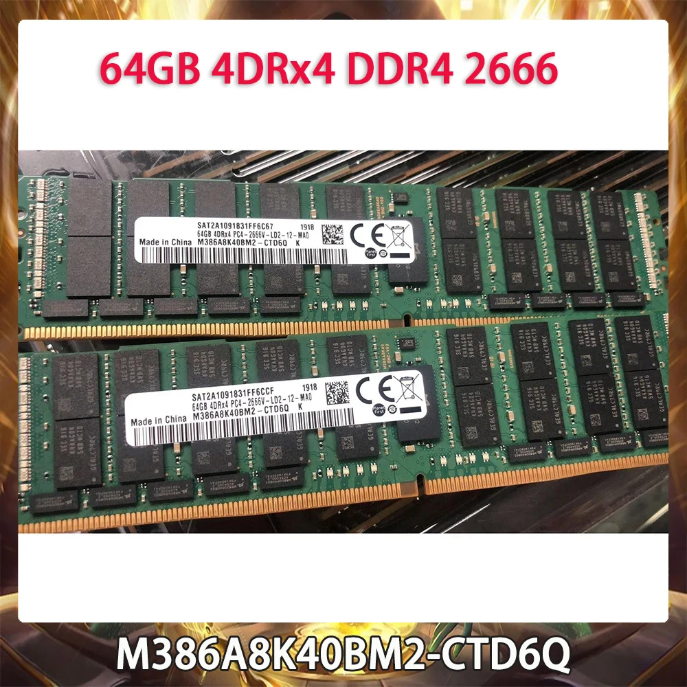 1Pcs M386A8K40BM2-CTD6Q For Samsung RAM 64GB 64G 4DRx4 DDR4 2666 PC4-2666V Server Memory
1Pcs M386A8K40BM2-CTD6Q For Samsung RAM 64GB 64G 4DRx4 DDR4 2666 PC4-2666V Server Memory