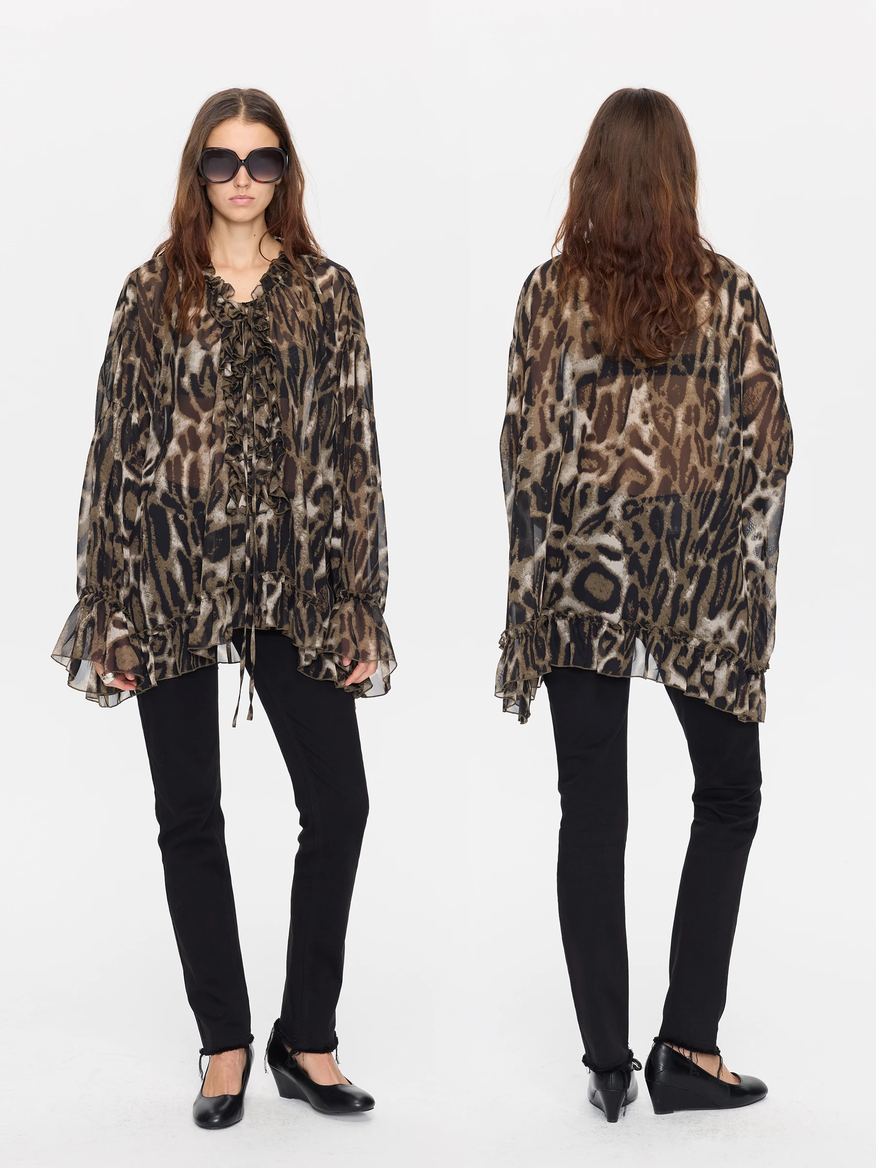 LYUOCHENG Spring Summer Casual Leopard Print Loose Sensation Cover up Top with Lace Hem Long Sleeve V Neck Polyester Chiffon ...
LYUOCHENG Spring Summer Casual Leopard Print Loose Sensation Cover up Top with Lace Hem Long Sleeve V Neck Polyester Chiffon ...