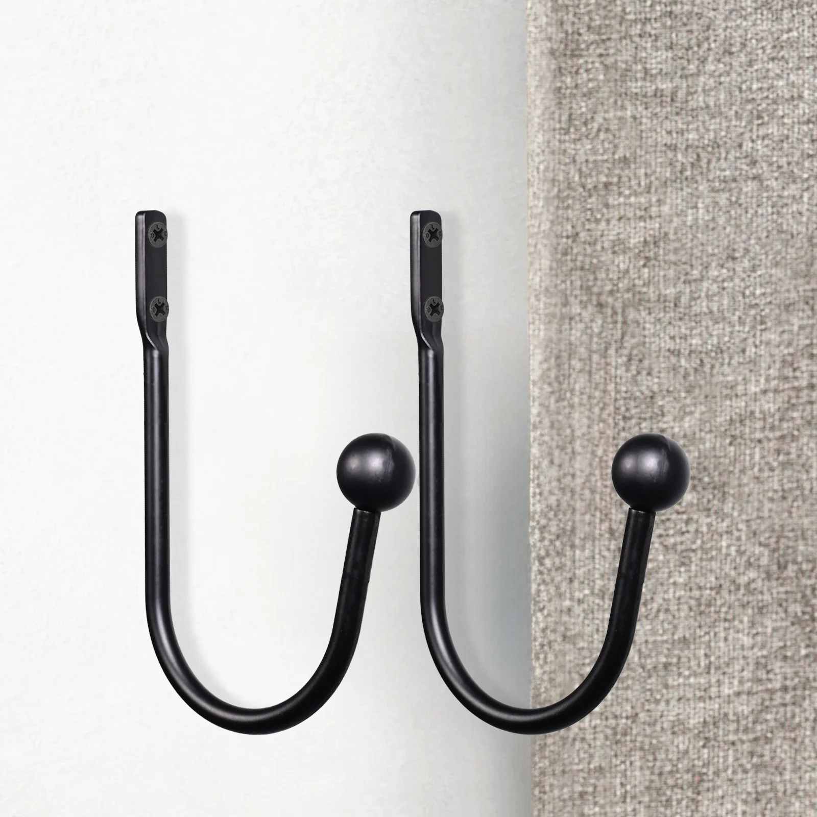 Держатели для штор черные, 2 шт., подхваты для штор, настенные крючки для штор, держатели для штор
Держатели для штор черные, 2 шт., подхваты для штор, настенные крючки для штор, держатели для штор