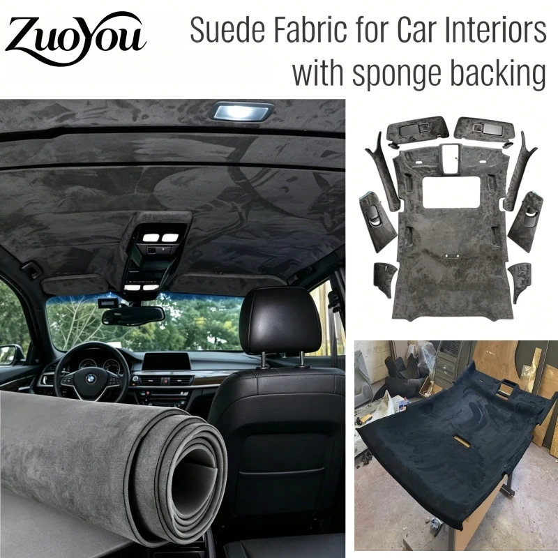 Suede with Foam Backing Headliner Fabric for Auto RV Upholstery Repair Interior Lining Car Roofing Fabric Ceiling Liner Material
Suede with Foam Backing Headliner Fabric for Auto RV Upholstery Repair Interior Lining Car Roofing Fabric Ceiling Liner Material