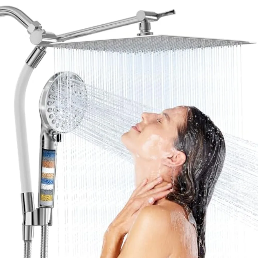 Rain Shower Head with Handheld Spray ComboHigh Pressure Filtered Handheld Shower Head with 10-Spray for Bathroom Upgrade 10" He
Rain Shower Head with Handheld Spray ComboHigh Pressure Filtered Handheld Shower Head with 10-Spray for Bathroom Upgrade 10" He