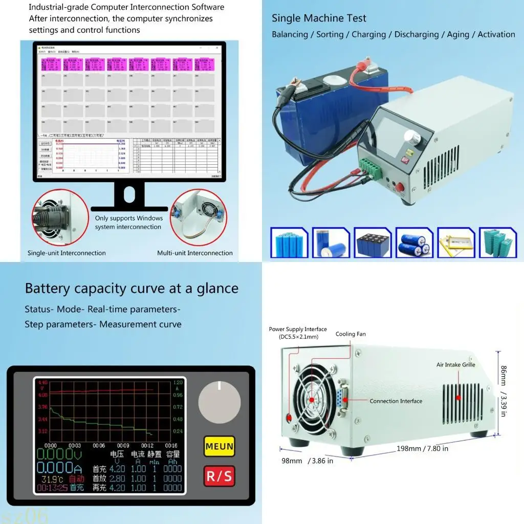 Q2Q4 Industrial Digital Battery Capacity Measurement Meter Tool 5V 20A Active Cooling Technology Safety Protective Mechanism
Q2Q4 Industrial Digital Battery Capacity Measurement Meter Tool 5V 20A Active Cooling Technology Safety Protective Mechanism