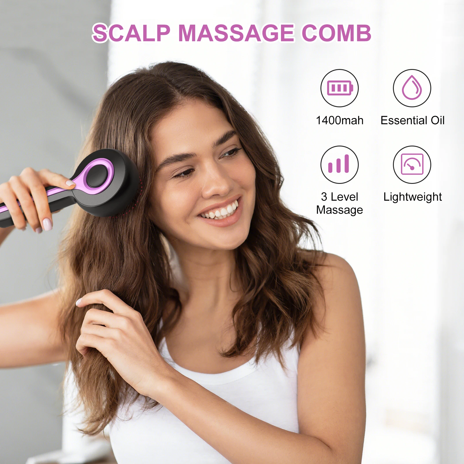 Scalp Massager Comb, Cordless Electric Head Massager Waterproof, Portable Multi Functional Hair Brush, Deep Massage at Home
Scalp Massager Comb, Cordless Electric Head Massager Waterproof, Portable Multi Functional Hair Brush, Deep Massage at Home