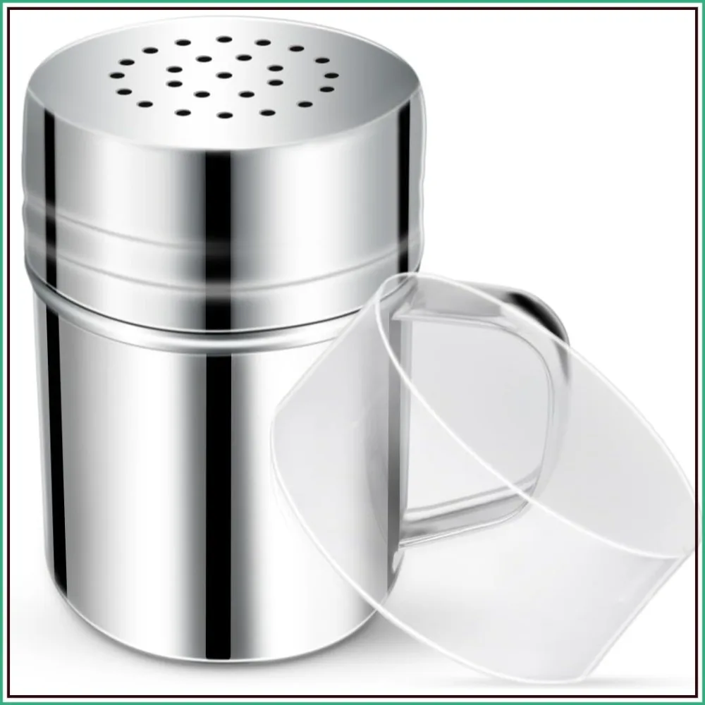 6 Oz Stainless Steel Dredge Shaker with Handle, Fine Powder Shaker for Flour, Sugar, Spices, Baking
6 Oz Stainless Steel Dredge Shaker with Handle, Fine Powder Shaker for Flour, Sugar, Spices, Baking