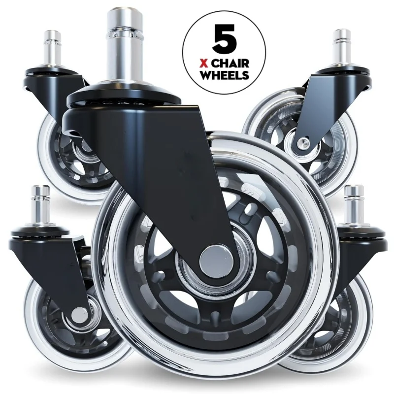 5PCS Universal 3Inch Office Chair Caster Wheels 360° Swivel Rubber Caster Wheel Replacement Soft Safe Rollers Furniture Hardware
5PCS Universal 3Inch Office Chair Caster Wheels 360° Swivel Rubber Caster Wheel Replacement Soft Safe Rollers Furniture Hardware