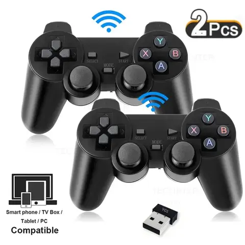 2 pezzi Gamepad Wireless da 2.4Ghz per telefono Android/PC/PS3/TV Box Console per videogiochi Controller di gioco Joystick USB per regalo per bambini