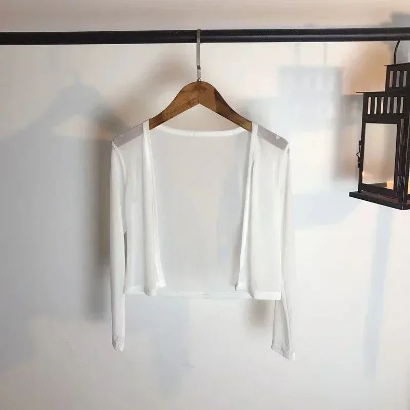 Sexy Cropped Cardigan Short Mesh Transparent Cardigans for Dress Summer Sun Protection Cover Ups Soft Breathable Blouse
Sexy Cropped Cardigan Short Mesh Transparent Cardigans for Dress Summer Sun Protection Cover Ups Soft Breathable Blouse