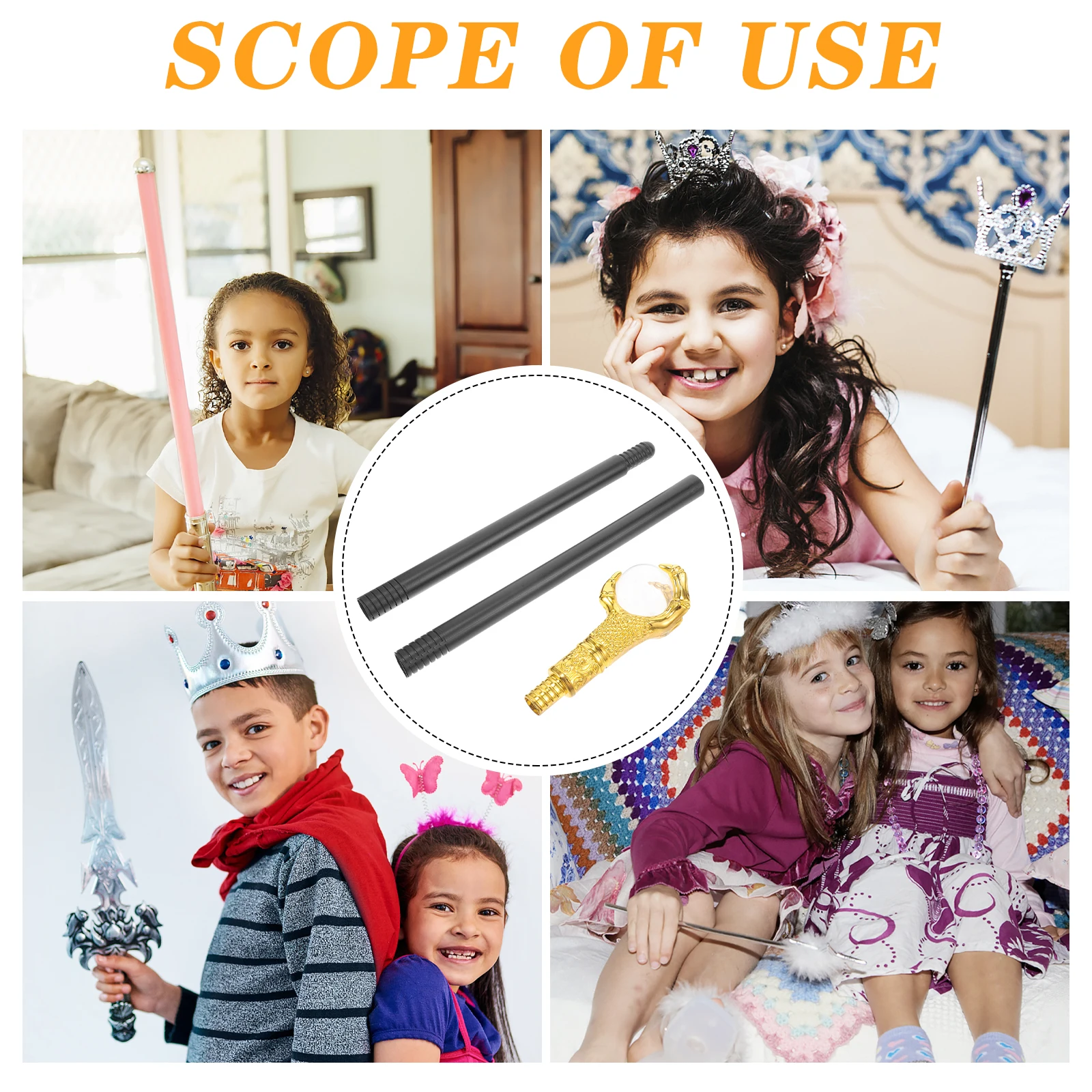 Wand Prop Halloween Cosplay Cane King Scepter Party Stage Performance Accessory For Kids Adults Costume Role 
Wand Prop Halloween Cosplay Cane King Scepter Party Stage Performance Accessory For Kids Adults Costume Role