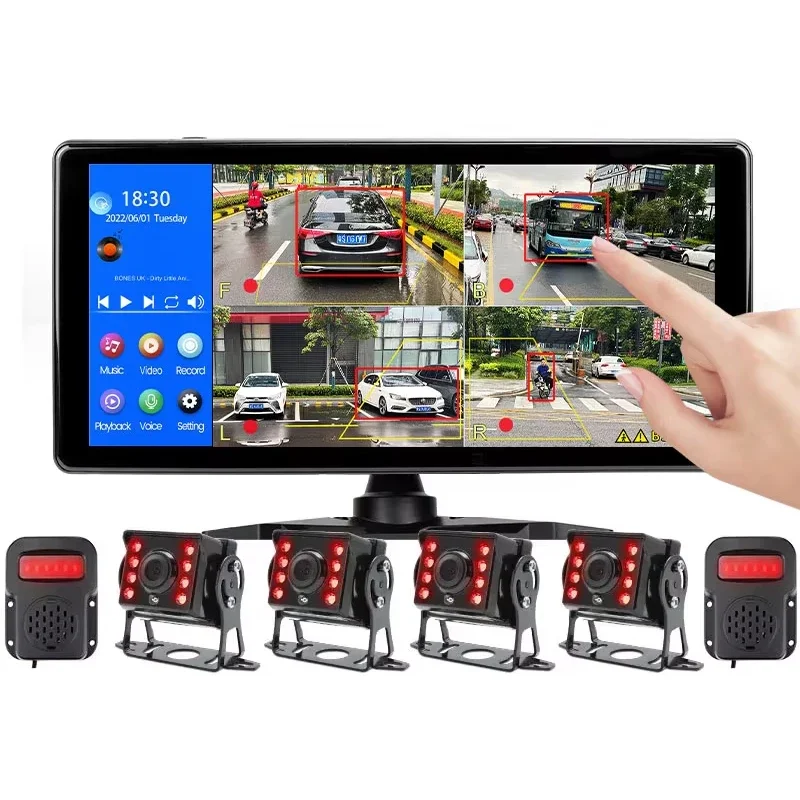10.36" 4CH Smart Blind Spot Radar BSD Alarm Bus Car DVR Recorder video display with AHD 1080P Infrared Night Vision Camera
10.36" 4CH Smart Blind Spot Radar BSD Alarm Bus Car DVR Recorder video display with AHD 1080P Infrared Night Vision Camera