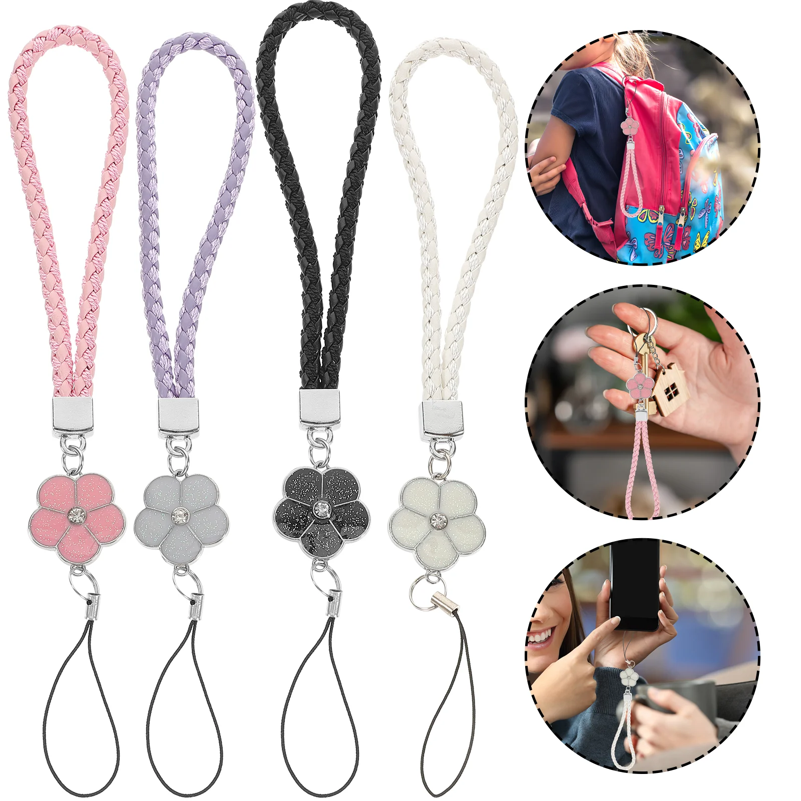 4 Pcs Cute Mobile Phone Ornaments Miss Wrist Bands Lanyard Pu Key Chain Lanyards
4 Pcs Cute Mobile Phone Ornaments Miss Wrist Bands Lanyard Pu Key Chain Lanyards
