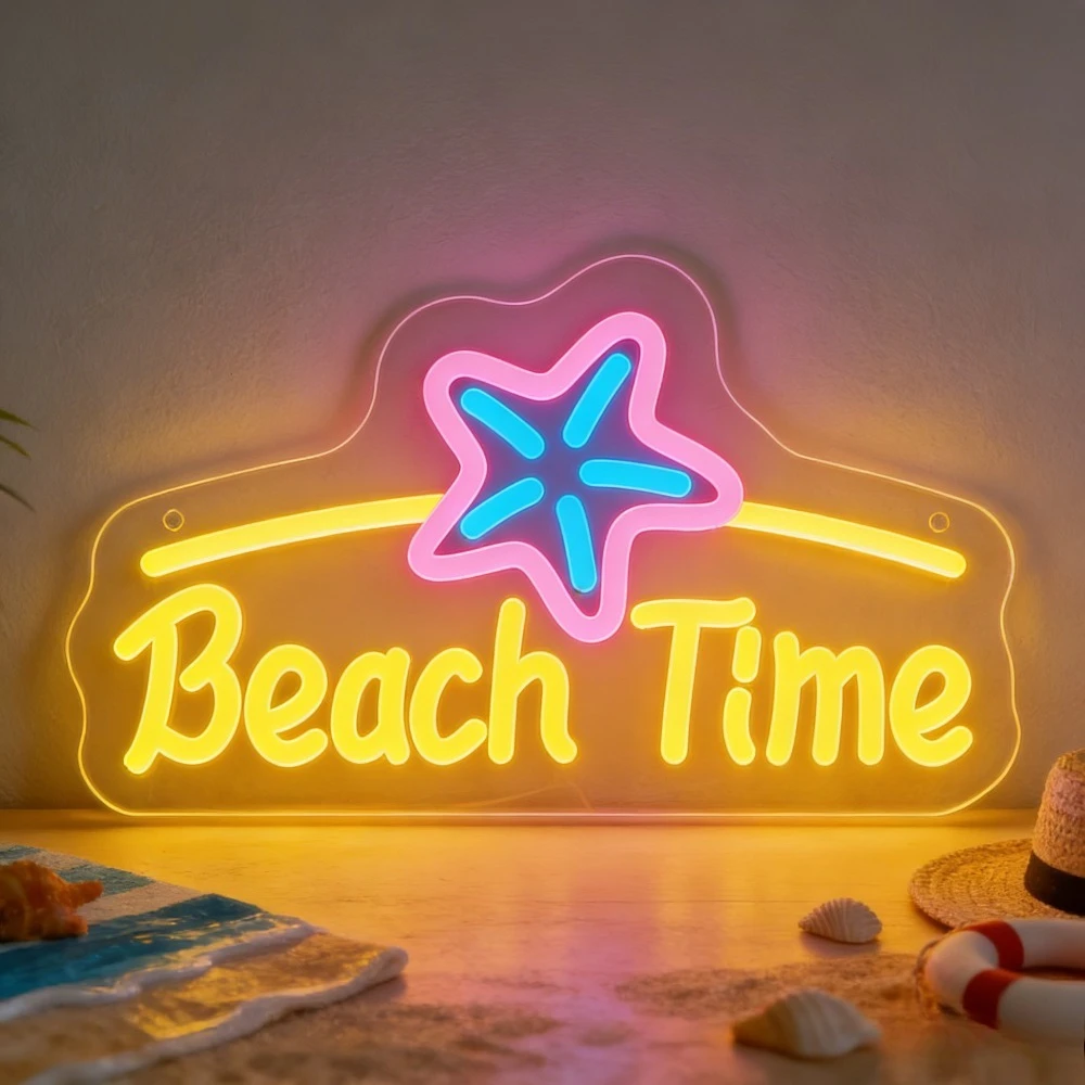 Beach Time LED Neon Sign Dimmable Neon Light USB for Vacation Home Hotel Decor Pool Party Patio Outdoor Wall Art Travel Gift
Beach Time LED Neon Sign Dimmable Neon Light USB for Vacation Home Hotel Decor Pool Party Patio Outdoor Wall Art Travel Gift