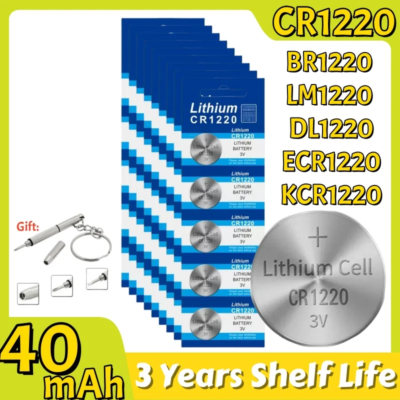 UKGF CR1220 Кнопочная литиевая батарея 3 В BR1220 LM1220 DL1220 ECR1220 5012LC Монета Часы CR 1220 Батареи для игрушек Пульт дистанционного управления
UKGF CR1220 Кнопочная литиевая батарея 3 В BR1220 LM1220 DL1220 ECR1220 5012LC Монета Часы CR 1220 Батареи для игрушек Пульт дистанционного управления