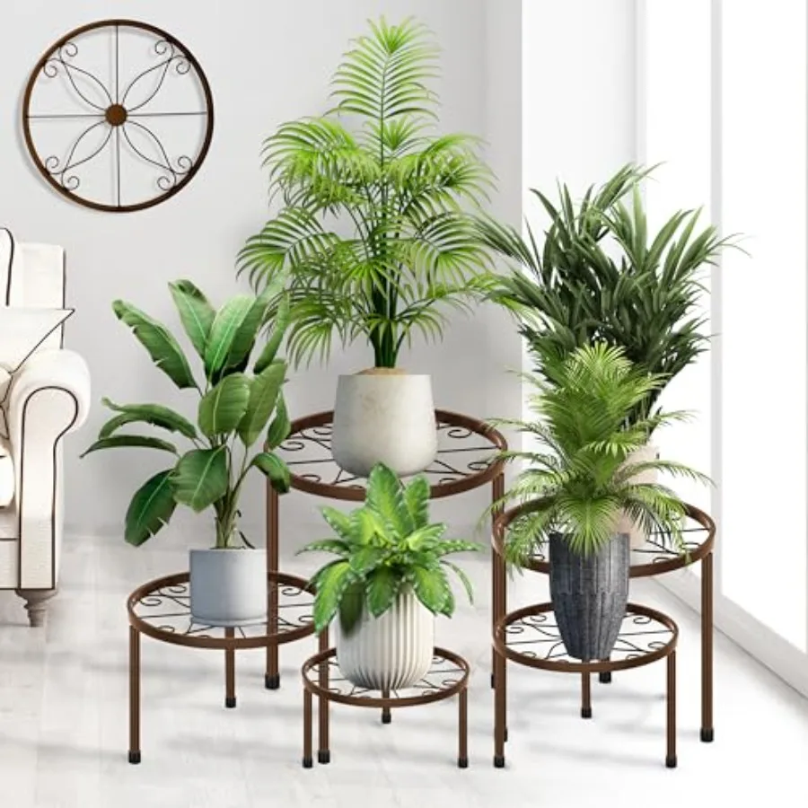 Metal Plant Stands for Outdoor Indoor, Anti-Rust Iron Flower Pot Stand, Heavy Duty Plant Pot Shelf for Multiple Plant, Decorati
Metal Plant Stands for Outdoor Indoor, Anti-Rust Iron Flower Pot Stand, Heavy Duty Plant Pot Shelf for Multiple Plant, Decorati