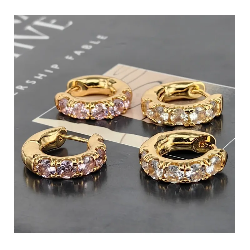 Qingdao Jewelry Copper Plated Real Gold Stud Earrings Full of Diamonds Zircon Earrings Fashion Temperament Earrings Earrings
Qingdao Jewelry Copper Plated Real Gold Stud Earrings Full of Diamonds Zircon Earrings Fashion Temperament Earrings Earrings