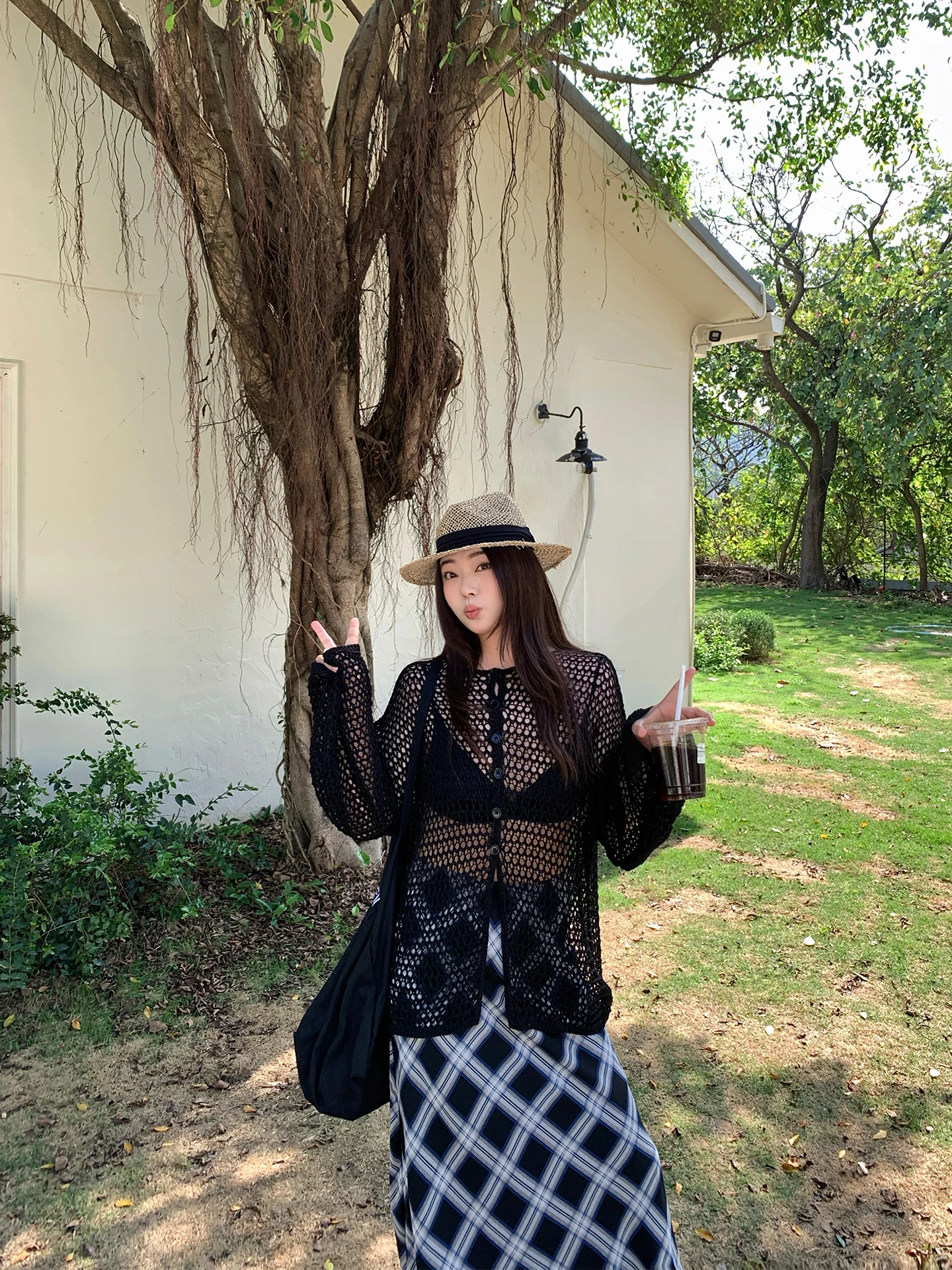 Lin Da Hui Women's Loose Knitted Sun Protection Shirt Summer New Style plus Size Slimming Casual Style round Neck Mid-Length
Lin Da Hui Women's Loose Knitted Sun Protection Shirt Summer New Style plus Size Slimming Casual Style round Neck Mid-Length