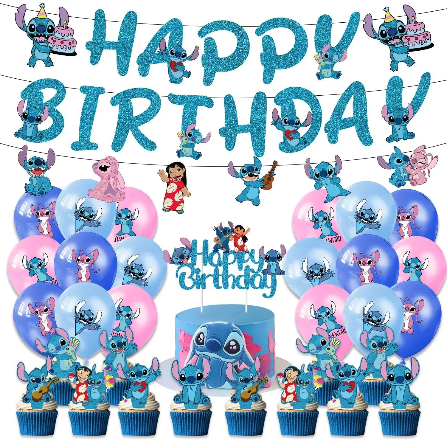 Stitch Birthday Party Decoration Set Disposable Decorations for Children's Birthday Parties Party & Holiday DIY Decorations
Stitch Birthday Party Decoration Set Disposable Decorations for Children's Birthday Parties Party & Holiday DIY Decorations