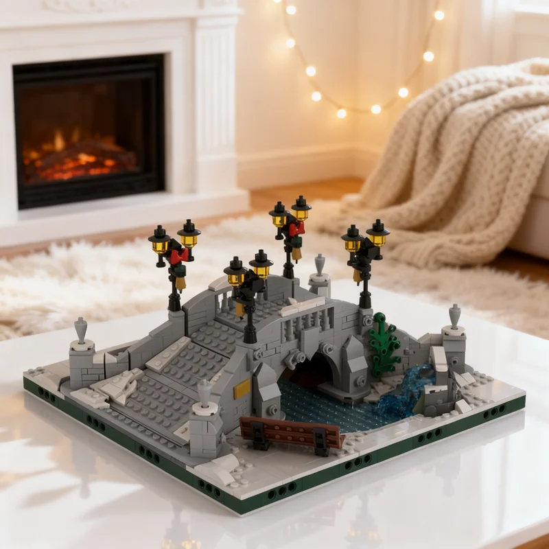 1211pcs MOC Winter Park Bridge Seasonal Christmas Model Building Blocks Architecture Toys Christmas Gifts Education Kids Brick
1211pcs MOC Winter Park Bridge Seasonal Christmas Model Building Blocks Architecture Toys Christmas Gifts Education Kids Brick