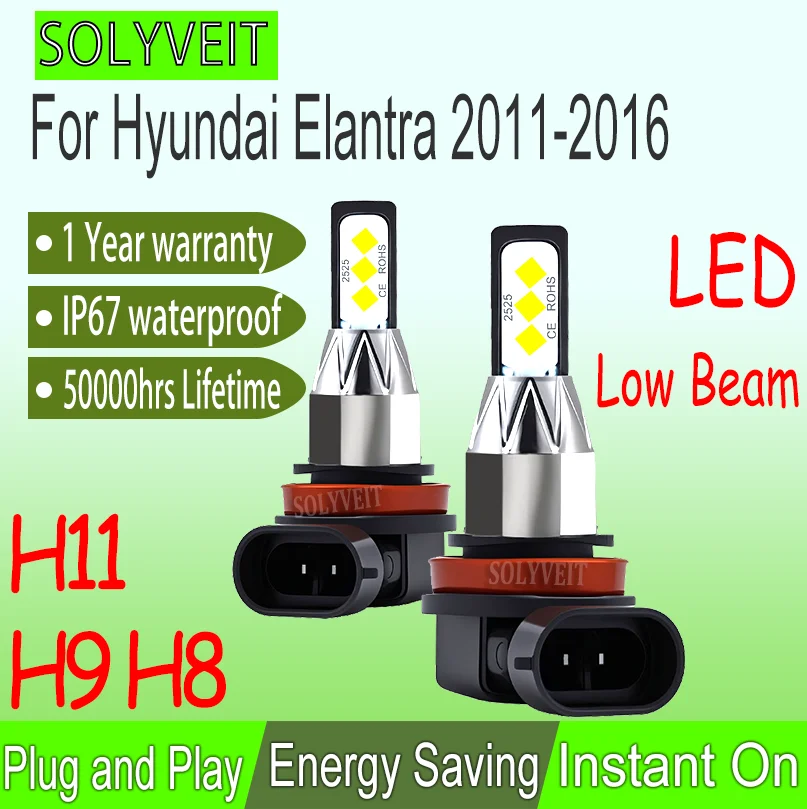 Improve Night Visibility Night-Safe All-Weather-Proof H11 H9 H8 Low Beam Bulbs For Hyundai Elantra 2011 2012 2013 2014 2015 2016
Improve Night Visibility Night-Safe All-Weather-Proof H11 H9 H8 Low Beam Bulbs For Hyundai Elantra 2011 2012 2013 2014 2015 2016