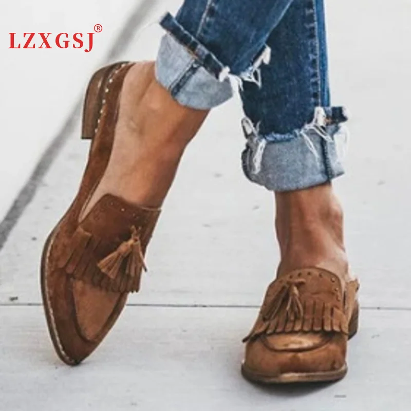Spring Flat Heels Women Shoes Fashion Tassel Mules Shoes Leather Comfortable Slides Shoes
Spring Flat Heels Women Shoes Fashion Tassel Mules Shoes Leather Comfortable Slides Shoes