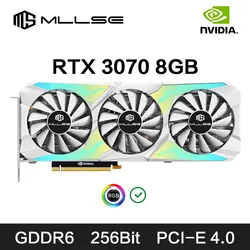 MLLSE RTX 3070 8GB Graphics Card GDDR6 256 Bit PCI-E 4.0×16 12Pin NVIDIA GPU RGB Lighting Gaming Video Card Placa De Video MLLSE RTX 3070 8GB Graphics Card GDDR6 256 Bit PCI-E 4.0×16 12Pin NVIDIA GPU RGB Lighting Gaming Video Card Placa De Video