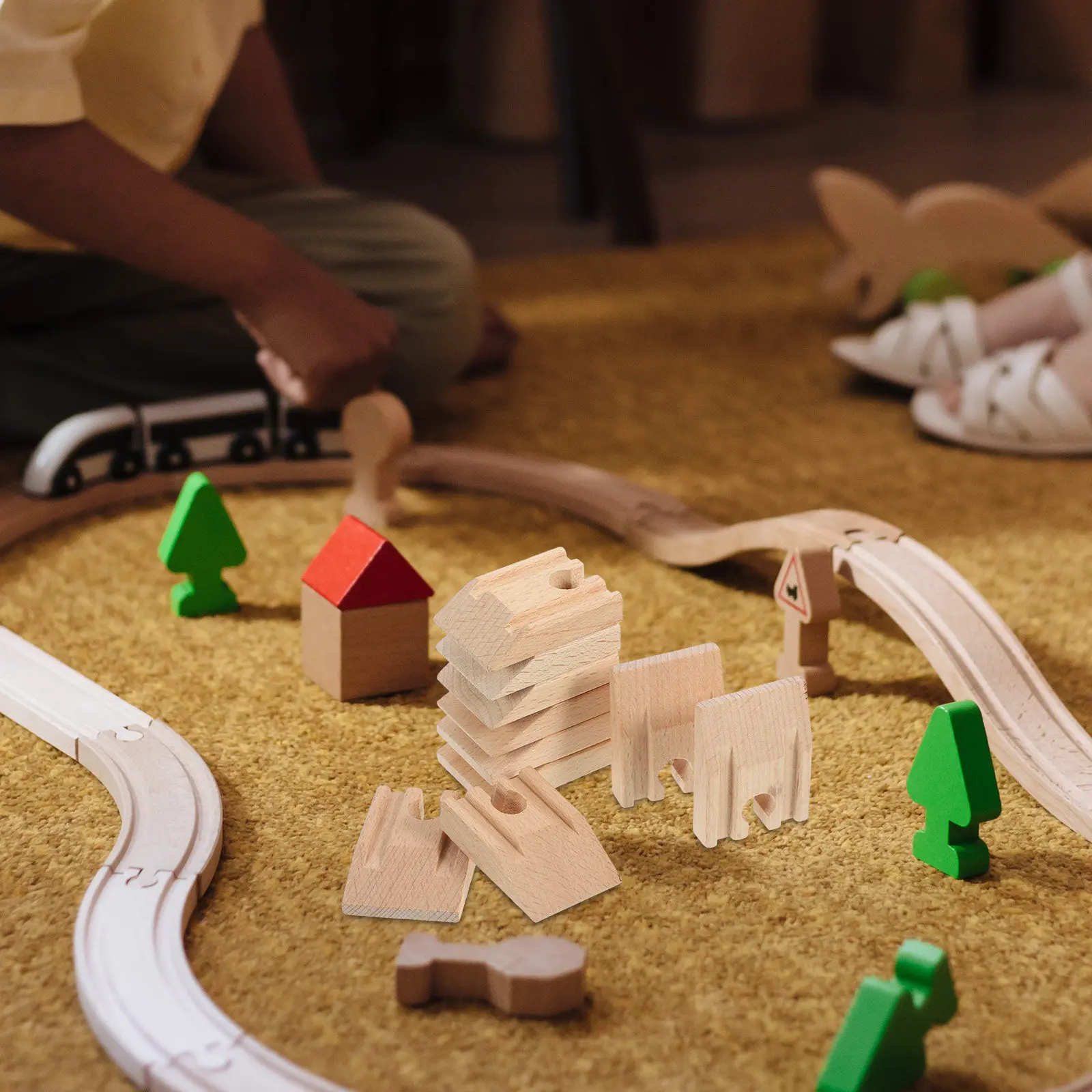 10Pcs Wooden Train Track Replacement Concave Railway Track Expansion Scene Building Accessories for Educational Playing
10Pcs Wooden Train Track Replacement Concave Railway Track Expansion Scene Building Accessories for Educational Playing