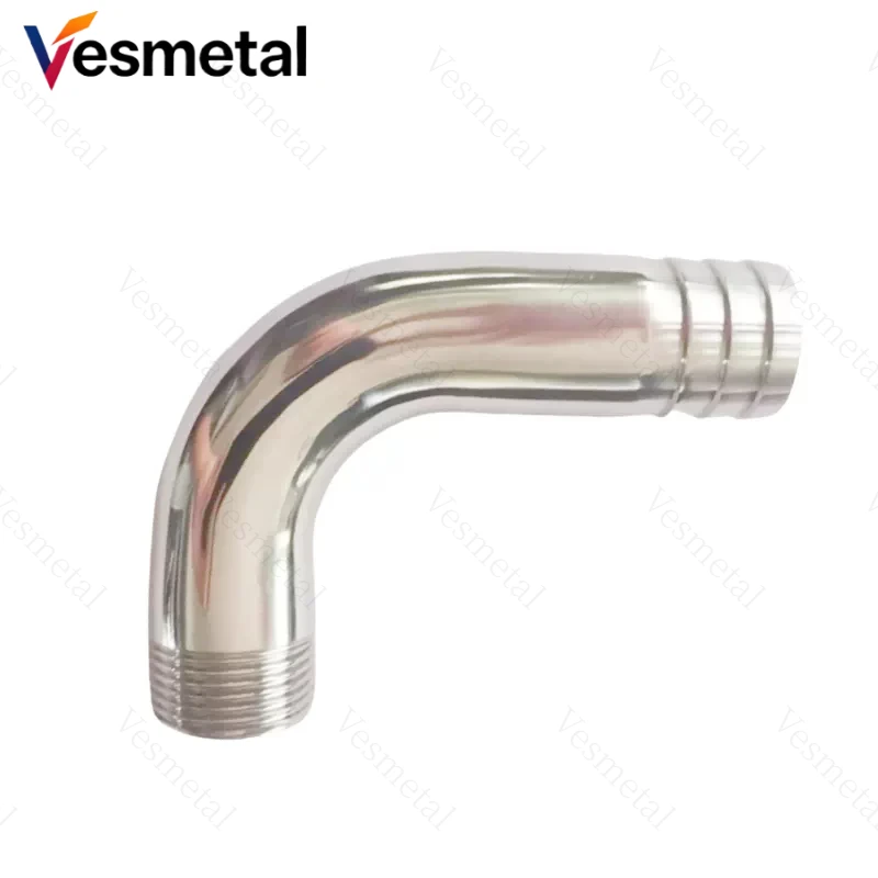 304 Stainless Steel 90 Degree Elbow Barb Hose Fitting Male Thread Sanitary Pipe Connector OD12.7/16/19/20/25/32/38/45/57/76mm
304 Stainless Steel 90 Degree Elbow Barb Hose Fitting Male Thread Sanitary Pipe Connector OD12.7/16/19/20/25/32/38/45/57/76mm