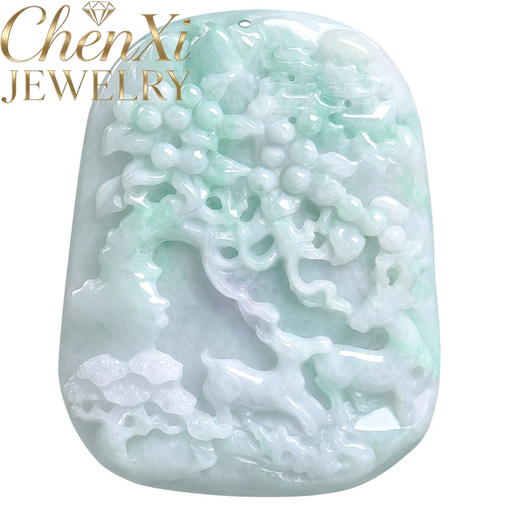 Authentic Natural Burmese A-Grade Ice-Quality Jadeite landscape Deer Pendant Highend Popular Fashion Luxury Quality Jewelry Gift
Authentic Natural Burmese A-Grade Ice-Quality Jadeite landscape Deer Pendant Highend Popular Fashion Luxury Quality Jewelry Gift