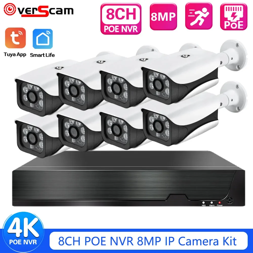 Комплект видеонаблюдения Tuya 8CH 4K POE NVR для улицы, 8 МП, система камер видеонаблюдения с обнаружением движения, IP-камеры POE Bullet, набор для видеонаблюдения 4CH
Комплект видеонаблюдения Tuya 8CH 4K POE NVR для улицы, 8 МП, система камер видеонаблюдения с обнаружением движения, IP-камеры POE Bullet, набор для видеонаблюдения 4CH
