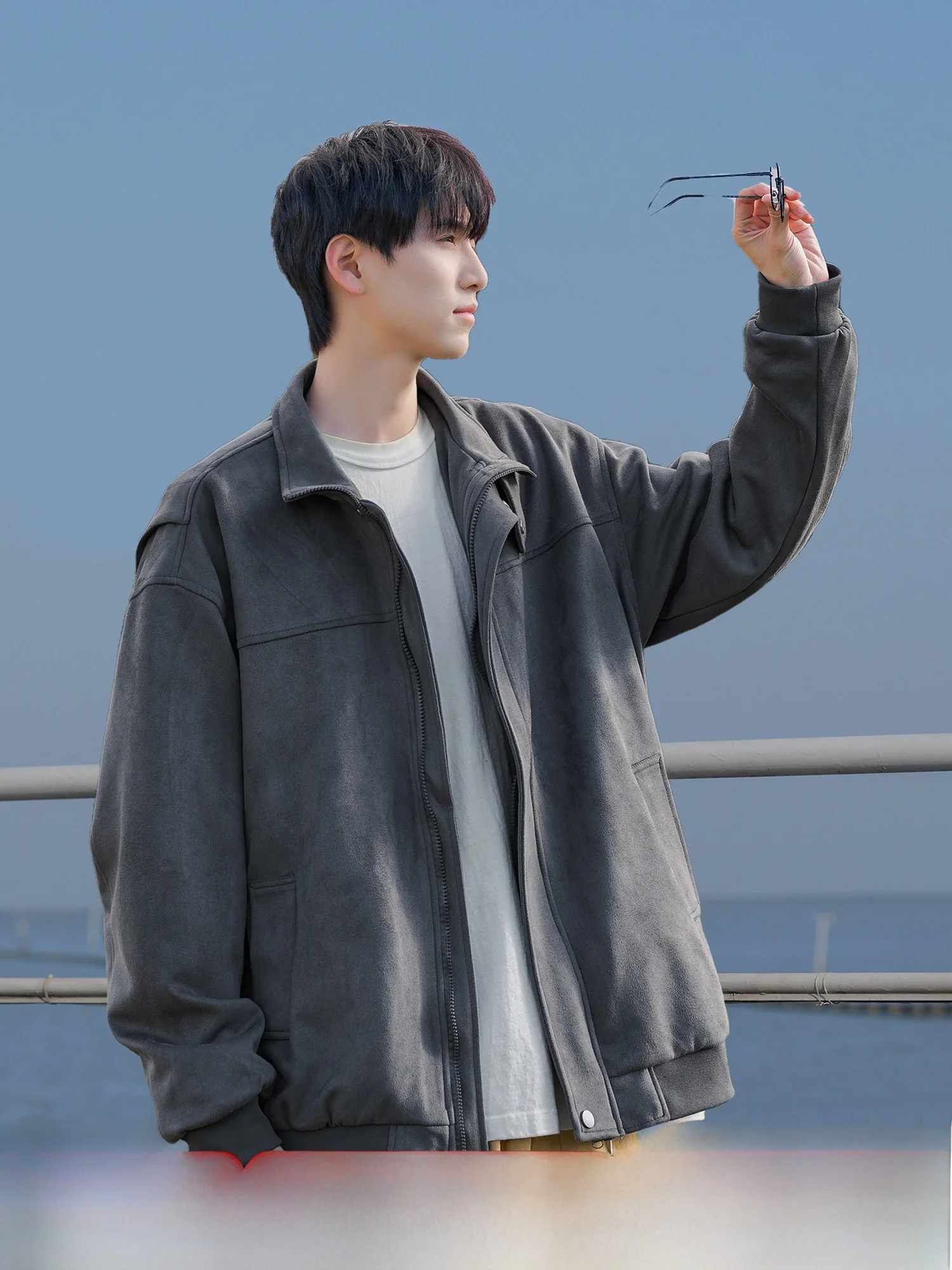 Brown Suede Jaet Men's Spring American Sle Youth Loose Fit No Ironing Required Youthful ex Outerwear Coat
Brown Suede Jaet Men's Spring American Sle Youth Loose Fit No Ironing Required Youthful ex Outerwear Coat