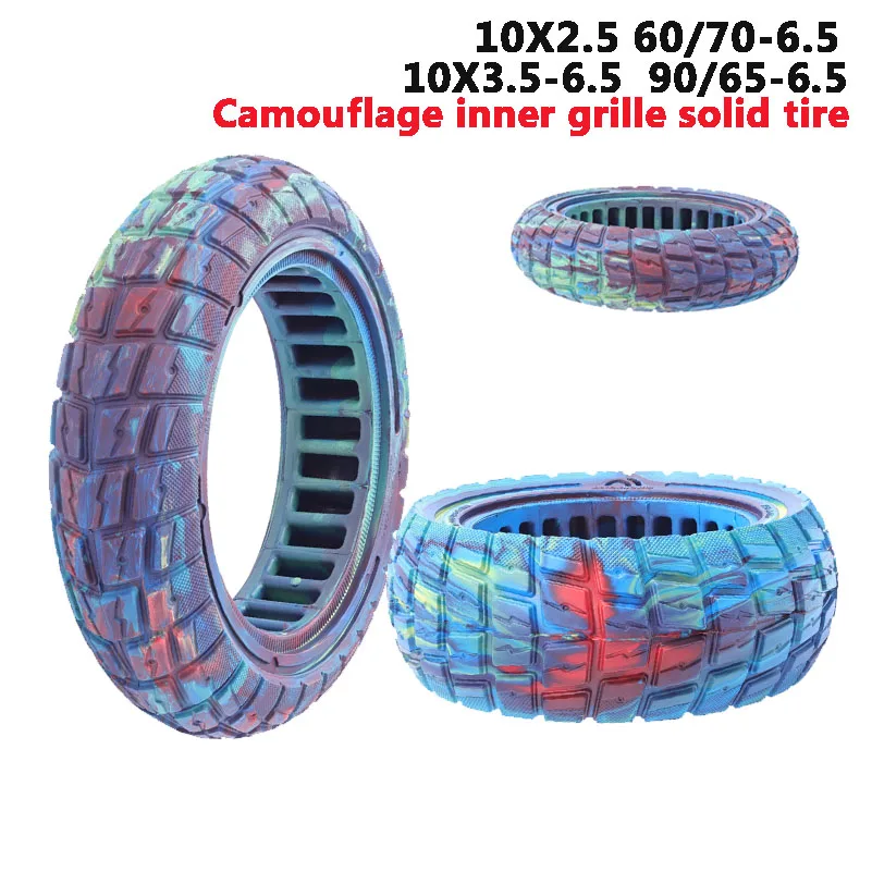 Camouflage solid tire 10X3.5-6.5 inner grille electric scooter tire 10X2.5 60/70-6.5, anti-skid and wear-resistant tire
Camouflage solid tire 10X3.5-6.5 inner grille electric scooter tire 10X2.5 60/70-6.5, anti-skid and wear-resistant tire