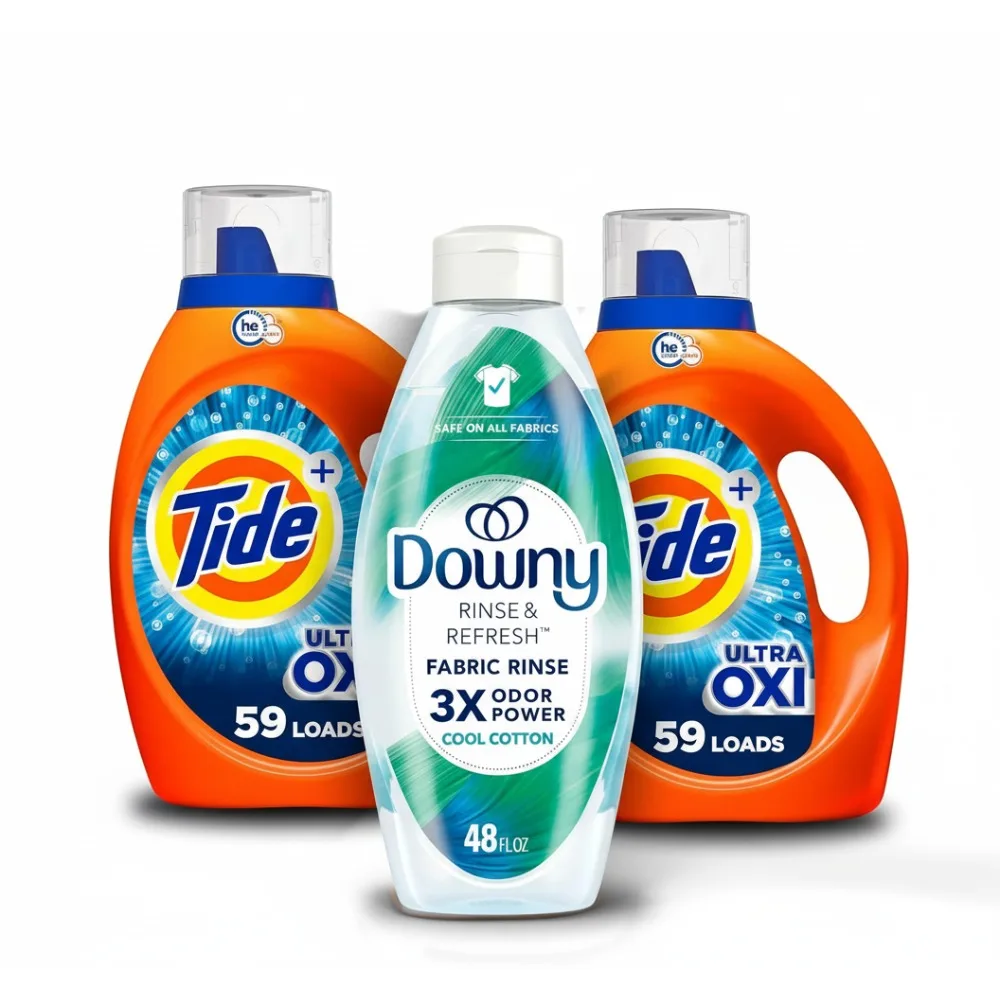 Powerful Liquid Laundry Detergent Bundle - Deep Clean & Odor Removal for Active Families, 59 Loads + Fabric Softener
Powerful Liquid Laundry Detergent Bundle - Deep Clean & Odor Removal for Active Families, 59 Loads + Fabric Softener