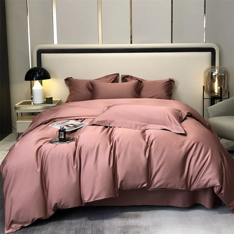 Golden Sun 60 long-staple cotton pure cotton four-piece set 100 cotton light luxury bedding solid color bed sheet 4-piece set
Golden Sun 60 long-staple cotton pure cotton four-piece set 100 cotton light luxury bedding solid color bed sheet 4-piece set