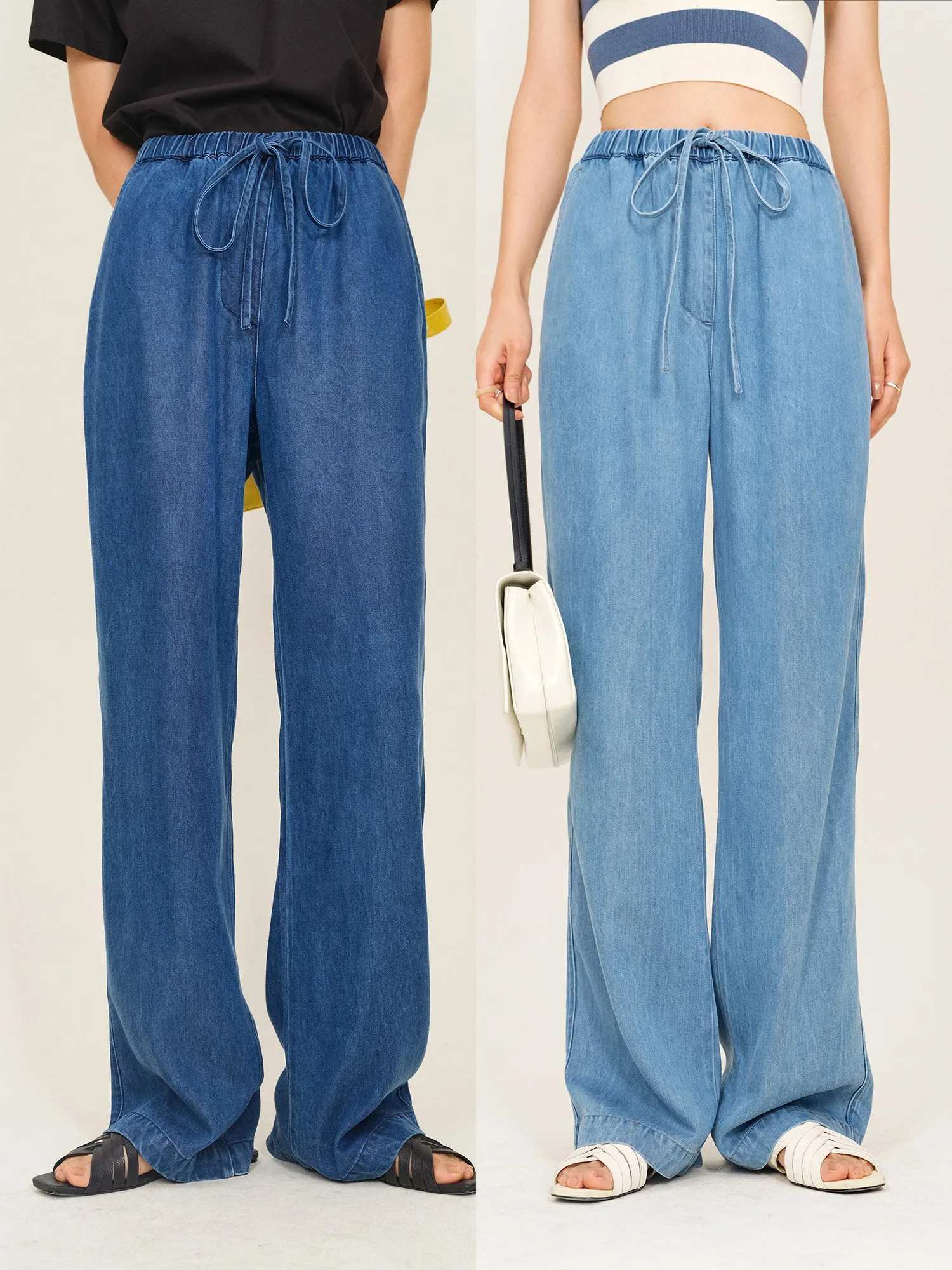 Autumn 2025 Women's Casual Pants Elastic Waist Slimming Lazy Air Jeans High Waist Breathable Versatile Loose Fit Light Blue
Autumn 2025 Women's Casual Pants Elastic Waist Slimming Lazy Air Jeans High Waist Breathable Versatile Loose Fit Light Blue