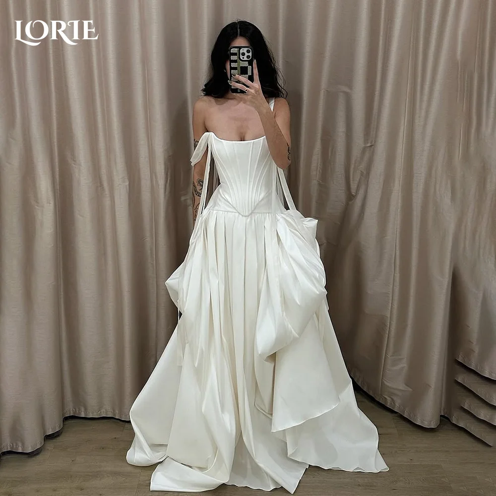 LORIE Pleats Puff Wedding Dress Sweetheart Off Shoulder Backless PrincessBride Dress Ball Floor Length Bridal Gowns Customized
LORIE Pleats Puff Wedding Dress Sweetheart Off Shoulder Backless PrincessBride Dress Ball Floor Length Bridal Gowns Customized