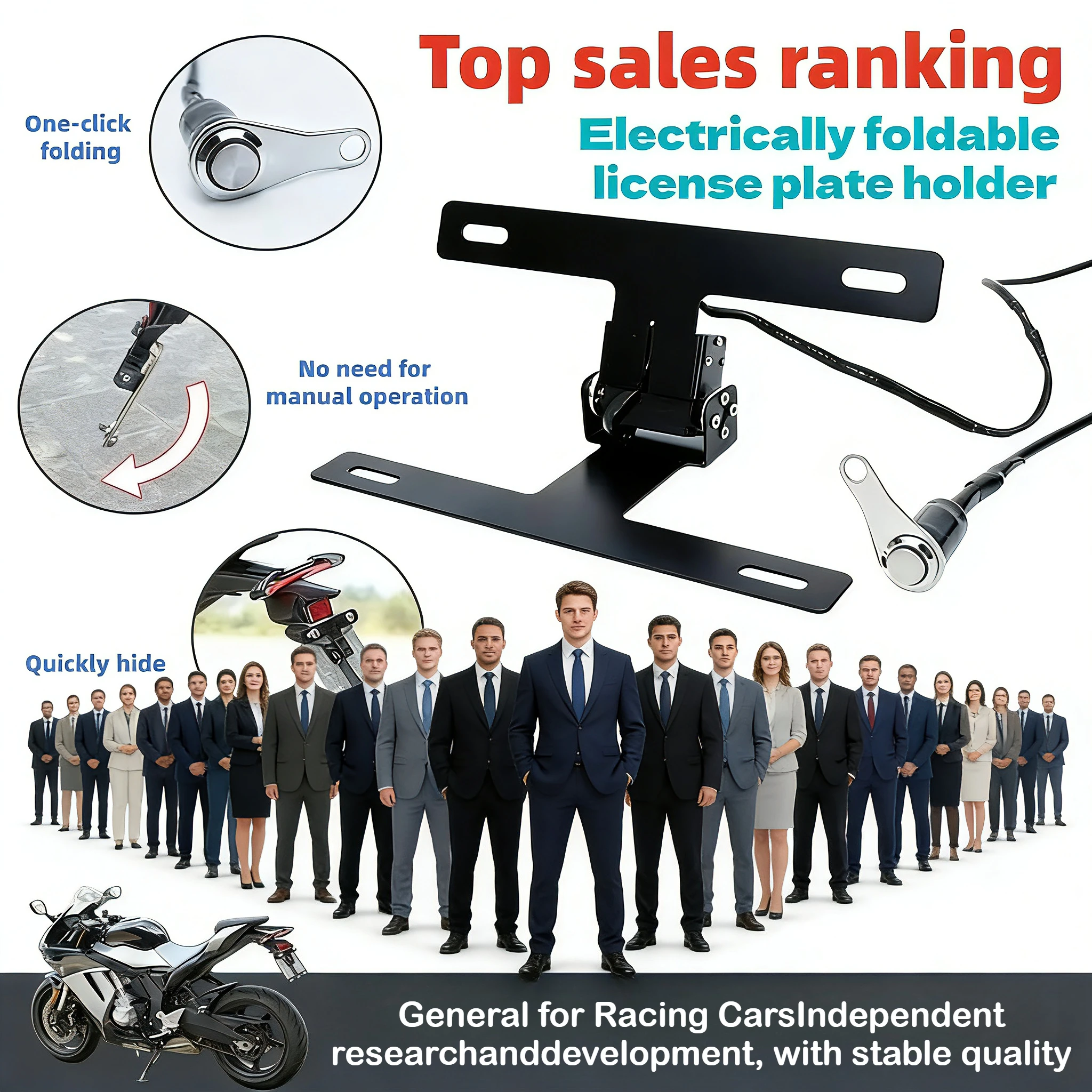 Adjustable Motorcycle License Plate Turner with Switch Fit Kawasaki Ninja 400 650 ZX-4R ZX-6R ZX-10R.
Adjustable Motorcycle License Plate Turner with Switch Fit Kawasaki Ninja 400 650 ZX-4R ZX-6R ZX-10R.