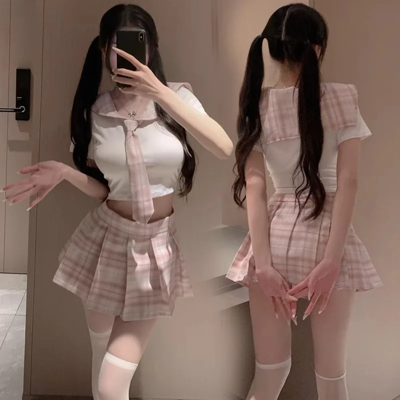 Tartan Patchwork Japanese Cute Schoolgirl Cosplay Uniform Set Sexy JK Campus Temptation Role Playing Costumes with Plaid Skirt
Tartan Patchwork Japanese Cute Schoolgirl Cosplay Uniform Set Sexy JK Campus Temptation Role Playing Costumes with Plaid Skirt