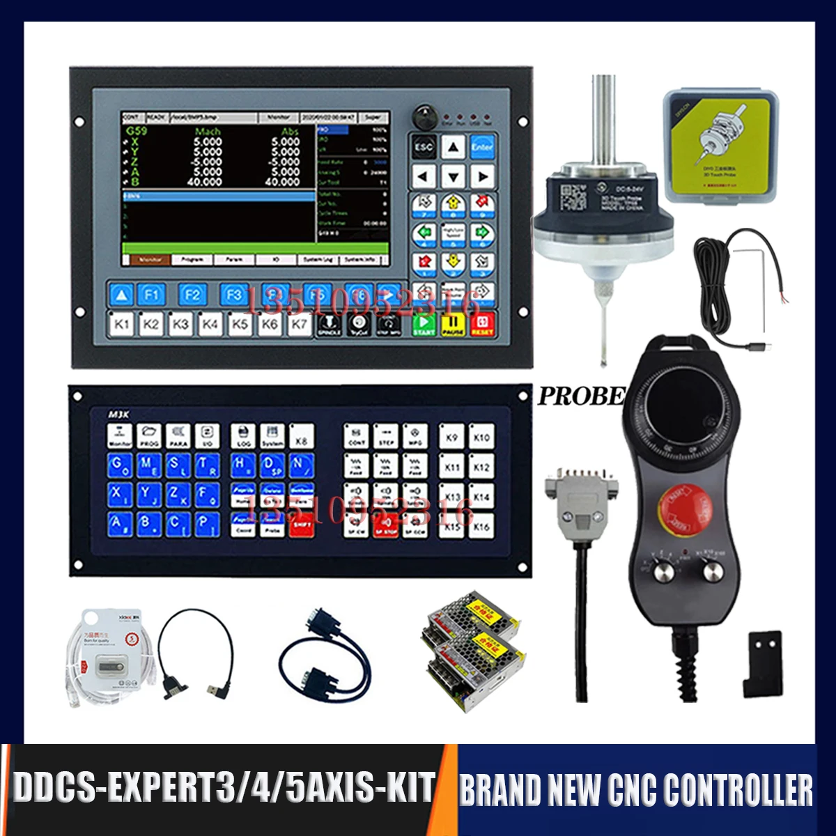 Ddcs-expert Cnc Controller Upgrade 3/4/5 Axis Motion Control System + 3d Probe + Extended Keyboard + Hand Wheel Mpg 75w24v Dc
Ddcs-expert Cnc Controller Upgrade 3/4/5 Axis Motion Control System + 3d Probe + Extended Keyboard + Hand Wheel Mpg 75w24v Dc