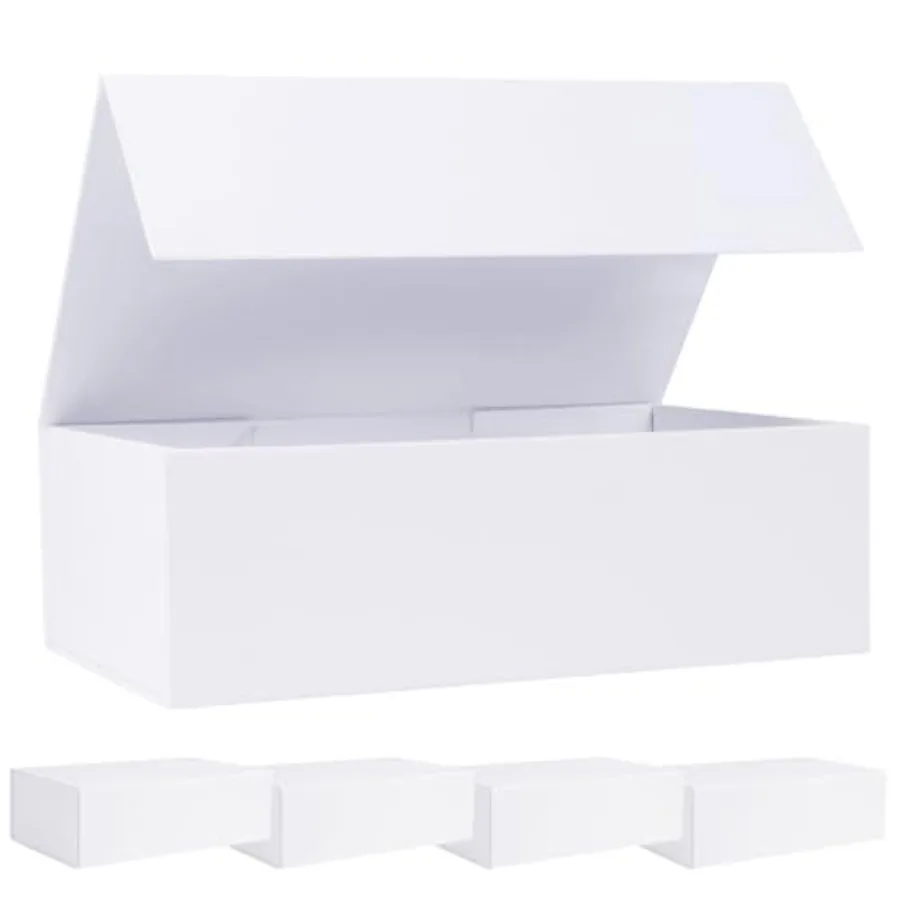 Gift Box with Magnetic Lids 13.8x8.3x4.4 in Large Bridesmaid Groomsman Proposal Boxes 5 Pack Collapsible Rectangle Storage Box
Gift Box with Magnetic Lids 13.8x8.3x4.4 in Large Bridesmaid Groomsman Proposal Boxes 5 Pack Collapsible Rectangle Storage Box