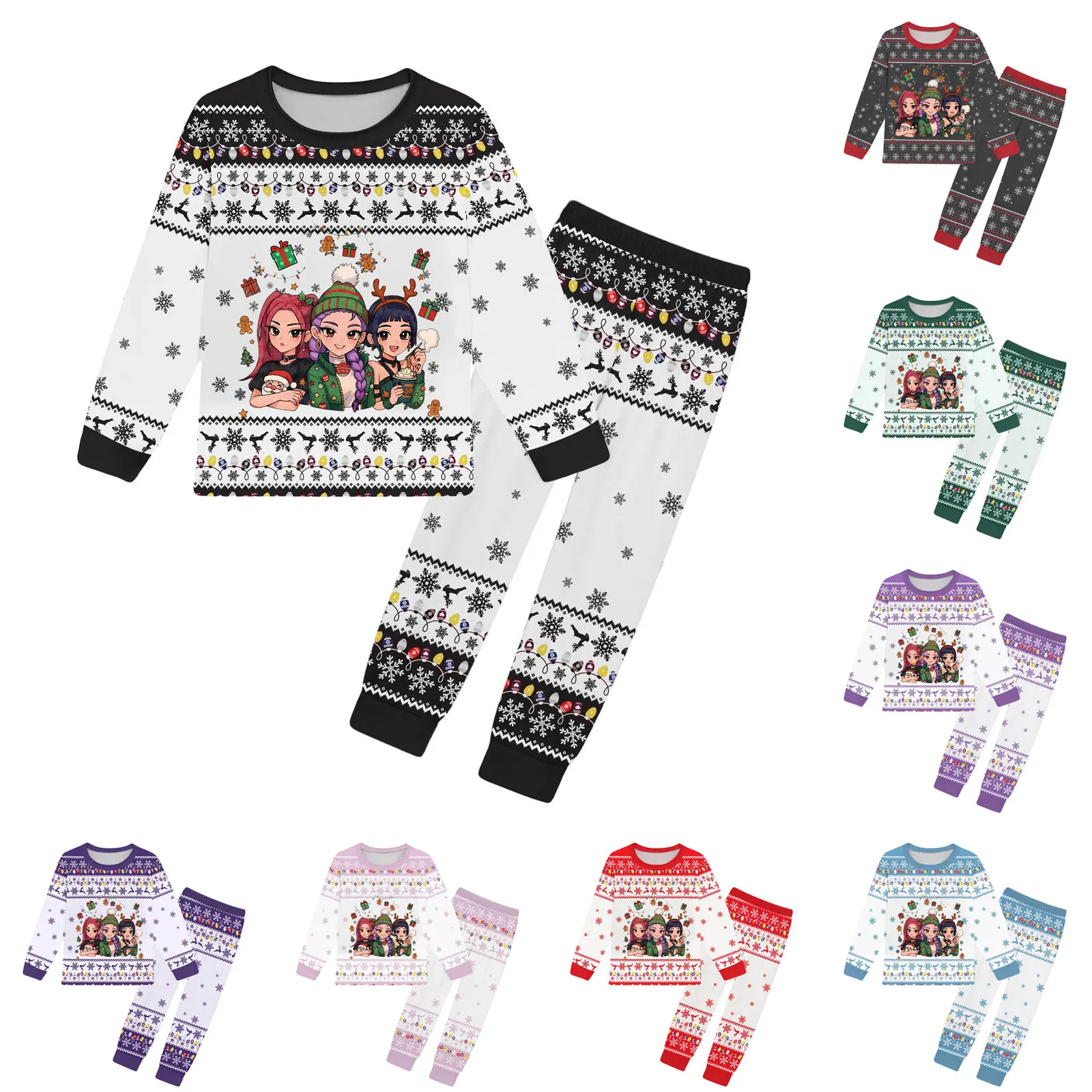 Matching Couple Pajama Set Demon Hunter Witch Anime Print Unisex Loungewear for Him and Her ropa de niño 아동 상하복 세트
Matching Couple Pajama Set Demon Hunter Witch Anime Print Unisex Loungewear for Him and Her ropa de niño 아동 상하복 세트