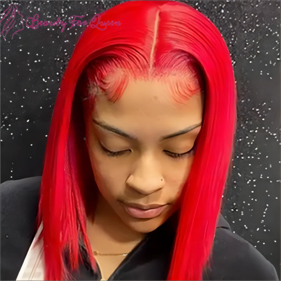 HD Transparent Red Colored Lace Front Wig Straight Short Bob Wigs Brazilian Remy Lace Frontal Wig For Women Glueless Wig
HD Transparent Red Colored Lace Front Wig Straight Short Bob Wigs Brazilian Remy Lace Frontal Wig For Women Glueless Wig