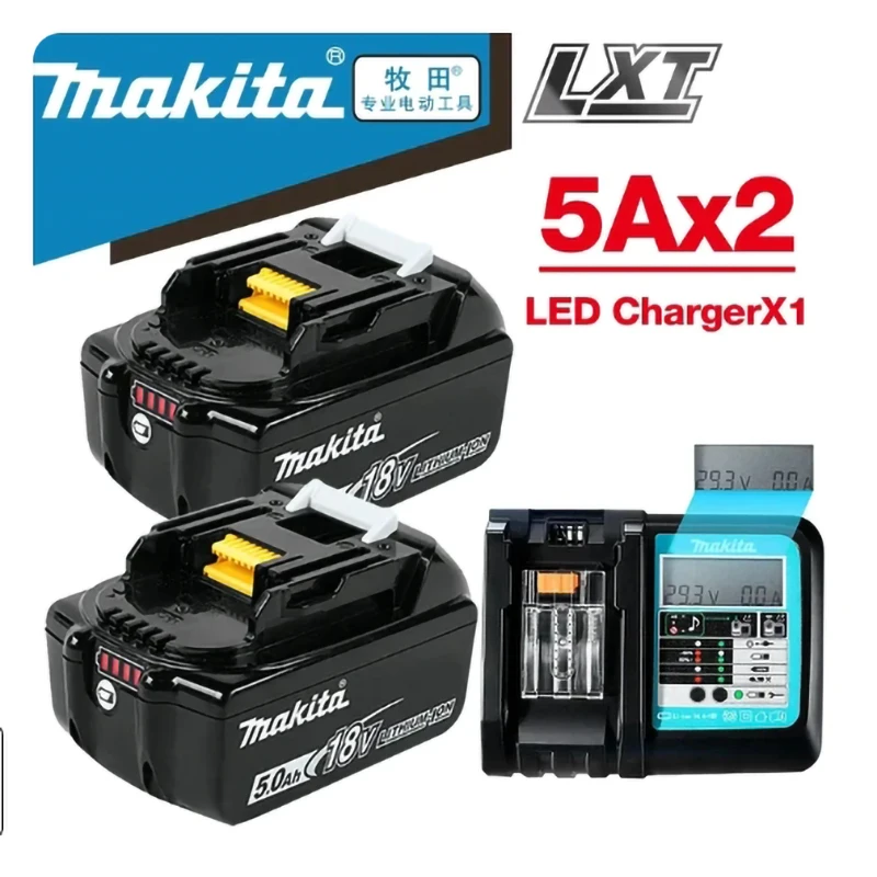 Original Makita battery, 18V 5.0Ah rechargeable battery, power tool BL1830 BL1840、BL1850、BL1860B、 Makita 18V lithium battery
Original Makita battery, 18V 5.0Ah rechargeable battery, power tool BL1830 BL1840、BL1850、BL1860B、 Makita 18V lithium battery