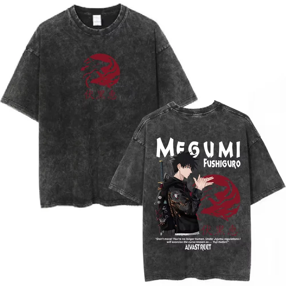 Anime Jujutsu Kaisen Fushiguro Megumi Graphic Vintage Washed T-shirts Men Women Short Sleeve T Shirt Fashion Casual Cotton Tees
Anime Jujutsu Kaisen Fushiguro Megumi Graphic Vintage Washed T-shirts Men Women Short Sleeve T Shirt Fashion Casual Cotton Tees