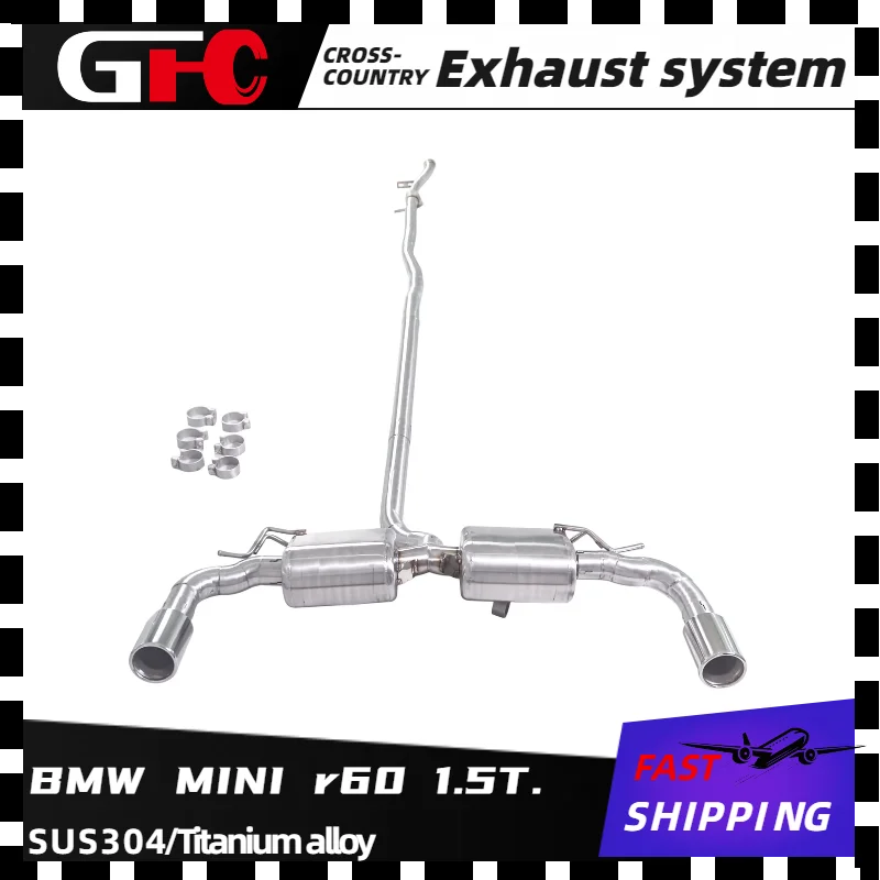 Высокопроизводительная выхлопная система GFC catback SUS304, с клапанным глушителем и 2 наконечниками. Подходит для BMW MINI r60 1.5T 2016.
Высокопроизводительная выхлопная система GFC catback SUS304, с клапанным глушителем и 2 наконечниками. Подходит для BMW MINI r60 1.5T 2016.