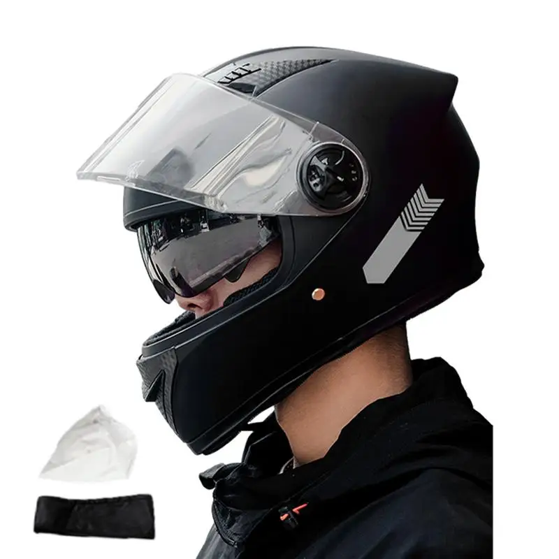 Unisex Motorcycle Helmet Street Bike Helmets Full Face Helmet Breathable Protective Motorbike Helmet with Neck Scarf for Scooter
Unisex Motorcycle Helmet Street Bike Helmets Full Face Helmet Breathable Protective Motorbike Helmet with Neck Scarf for Scooter